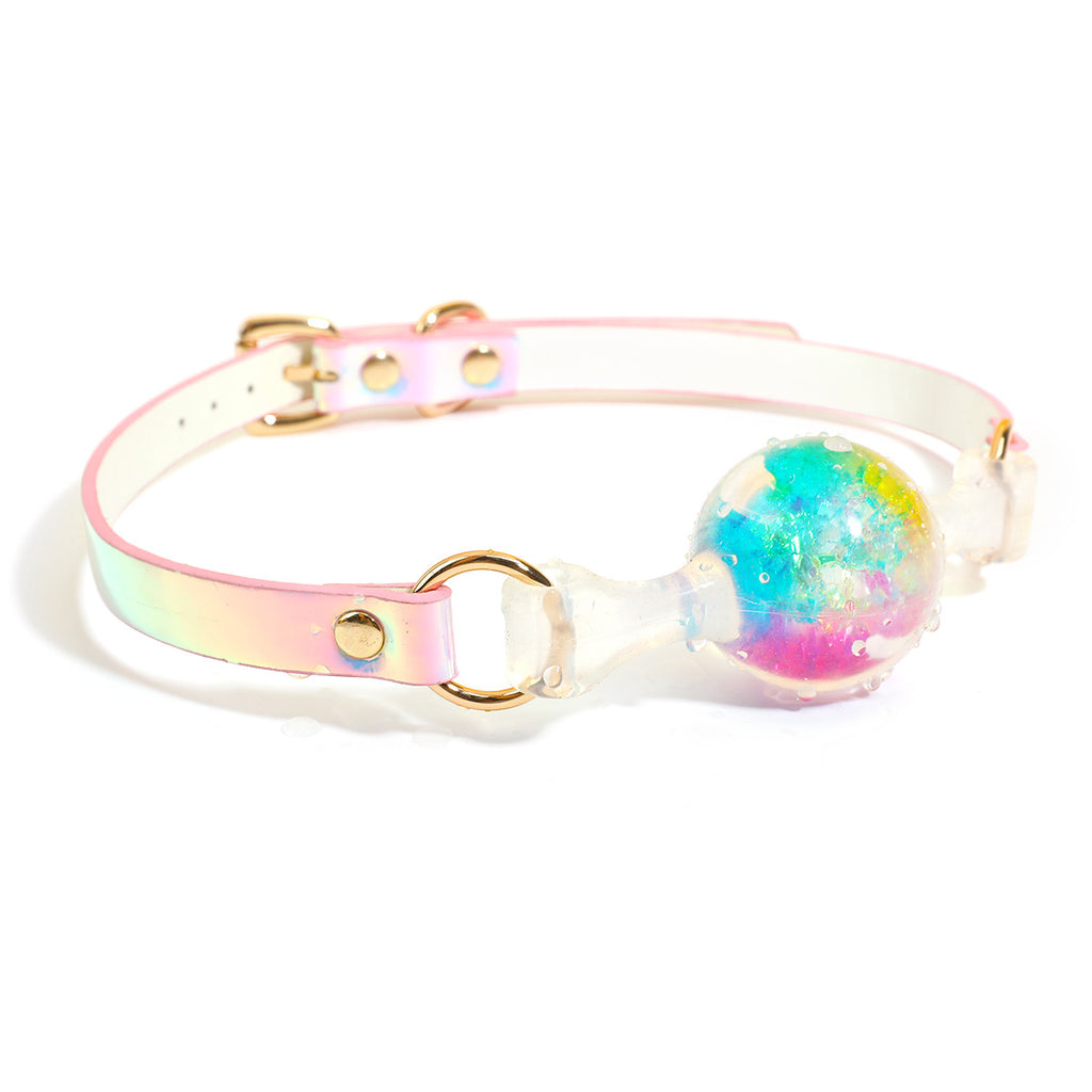 Laser Iridescent Pearl Ball Gag BM16