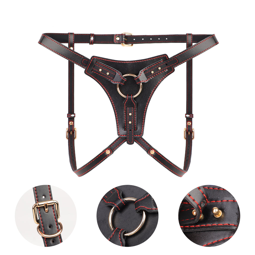 Leather Strap-On Harness Underwear BM22