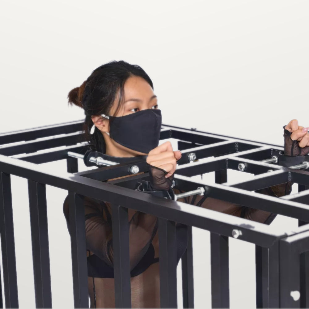 Heavy-Duty BDSM Confinement Cage