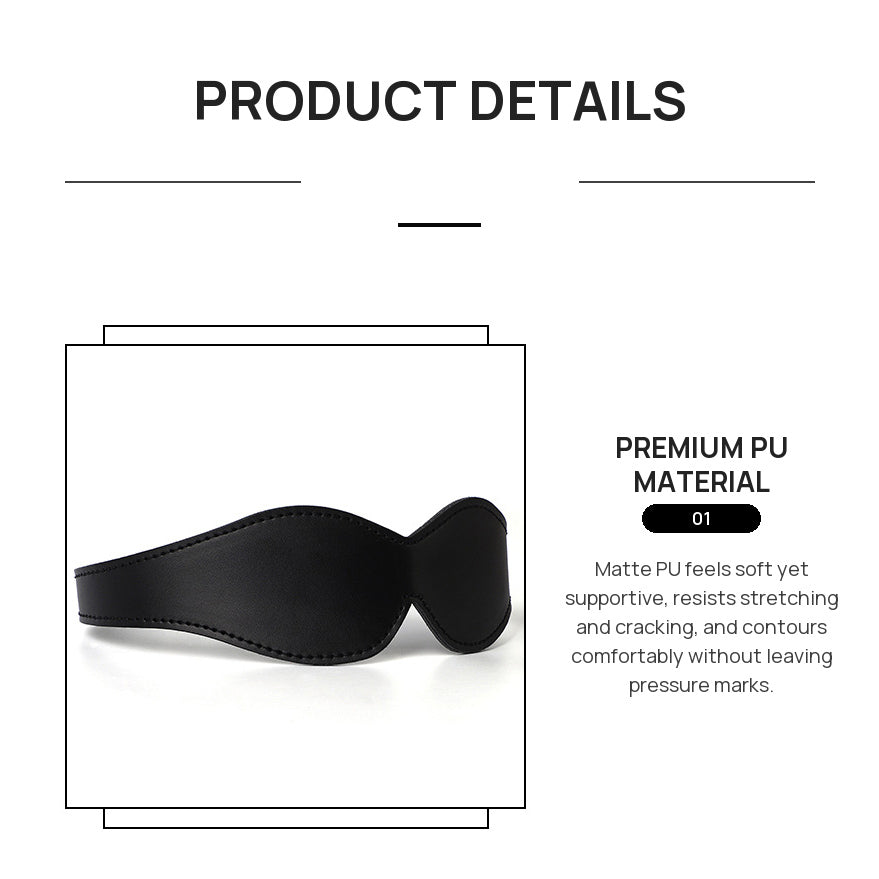 BDSM PU Leather Blindfold Eye Mask