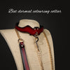 Real Leather Choker and Leash Set – Bat Wing BM100
