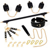 Black and Gold Multi-Configuration BDSM 5-piece Bondage Restraint Set BM130