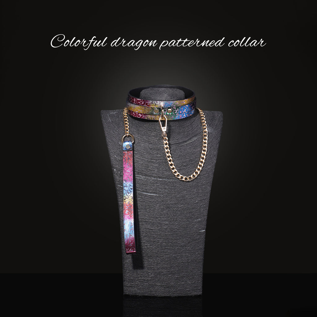 Iridescent Wide Day Collar and Leash Set BM105