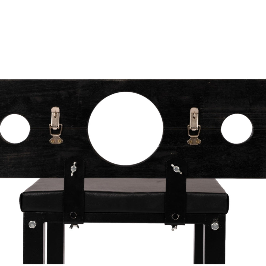Bondage Chair with Neck & Wrist Stocks BF17