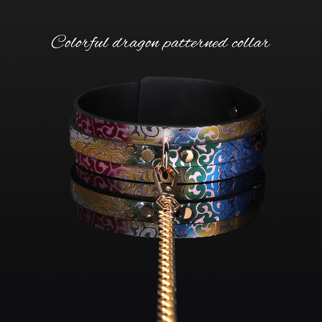 Iridescent Wide Day Collar and Leash Set BM105