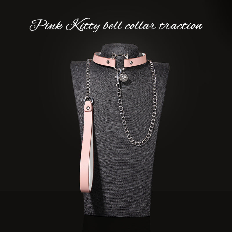 Pink Kitty Sub Collar and Leash Set BM78