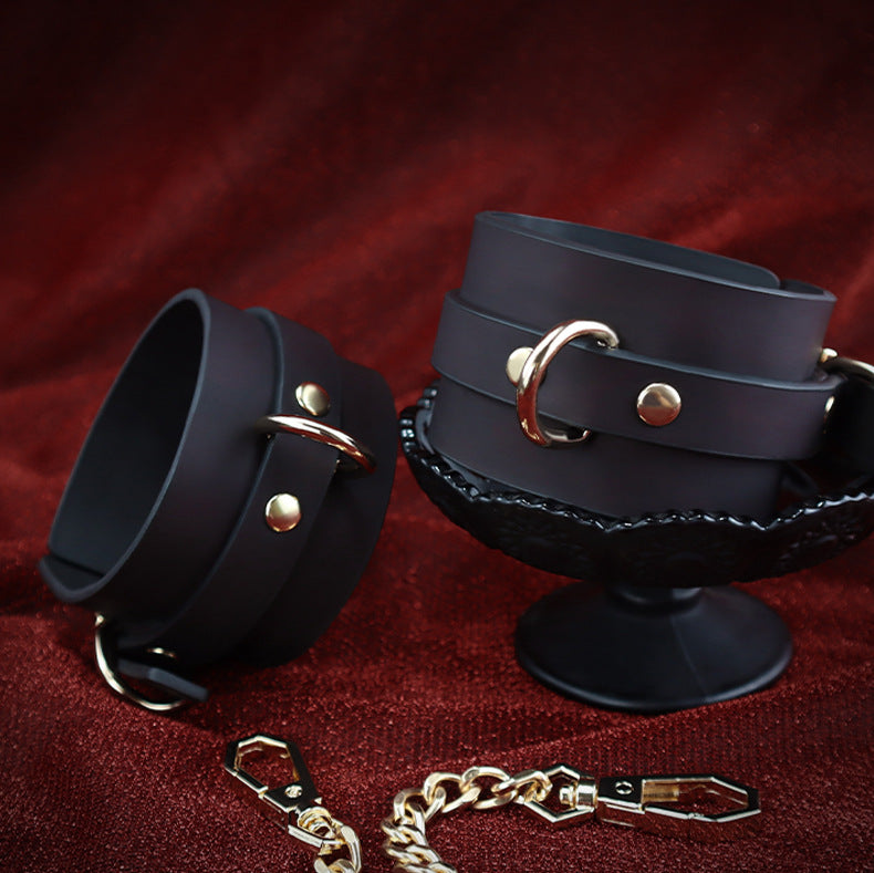 Thermochromic PU BDSM Wrist and Ankle Restraint Cuffs