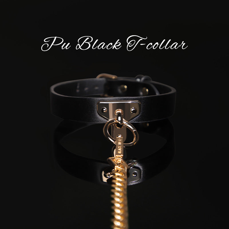 Black Slave Collar and Leash Set BM79