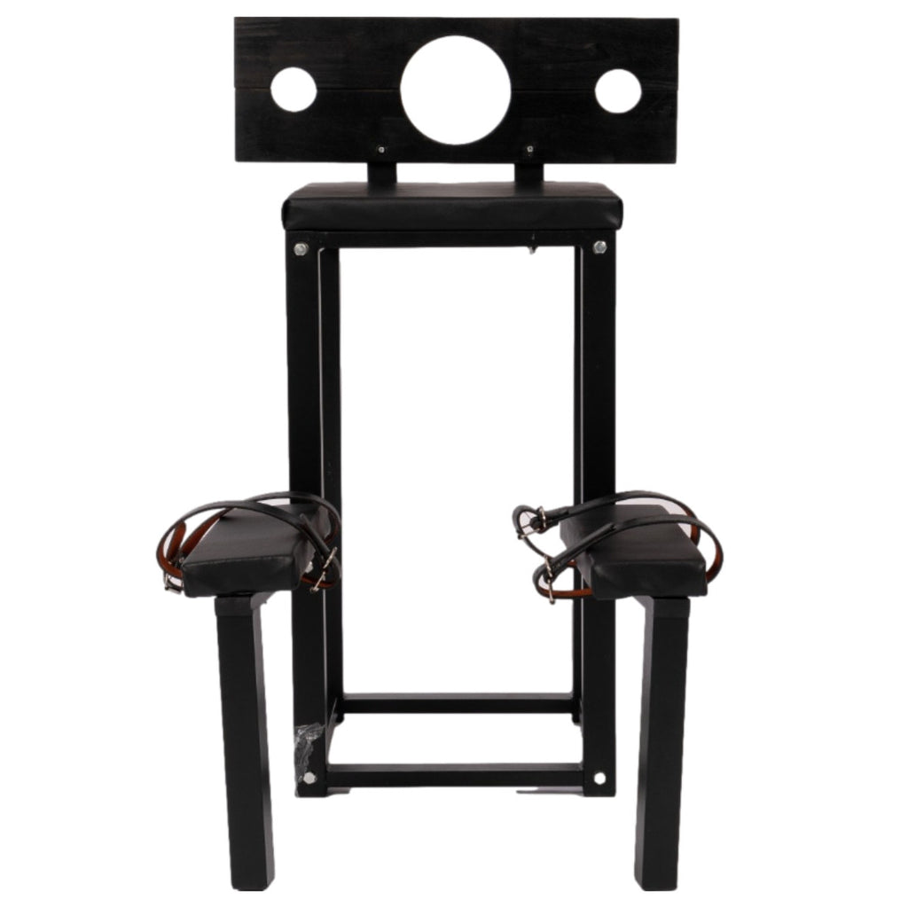 Bondage Chair with Neck & Wrist Stocks BF17