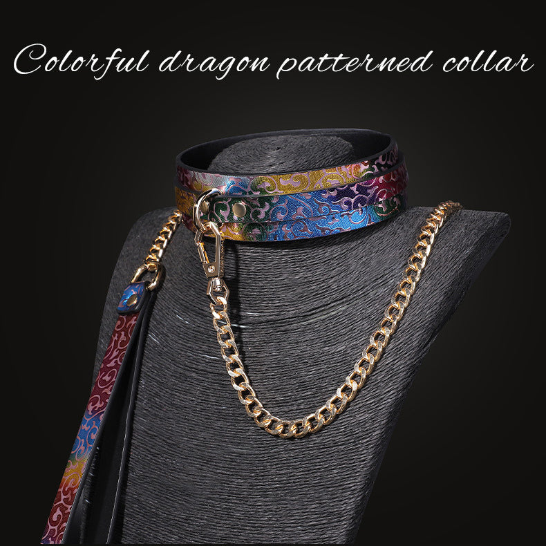Iridescent Wide Day Collar and Leash Set BM105