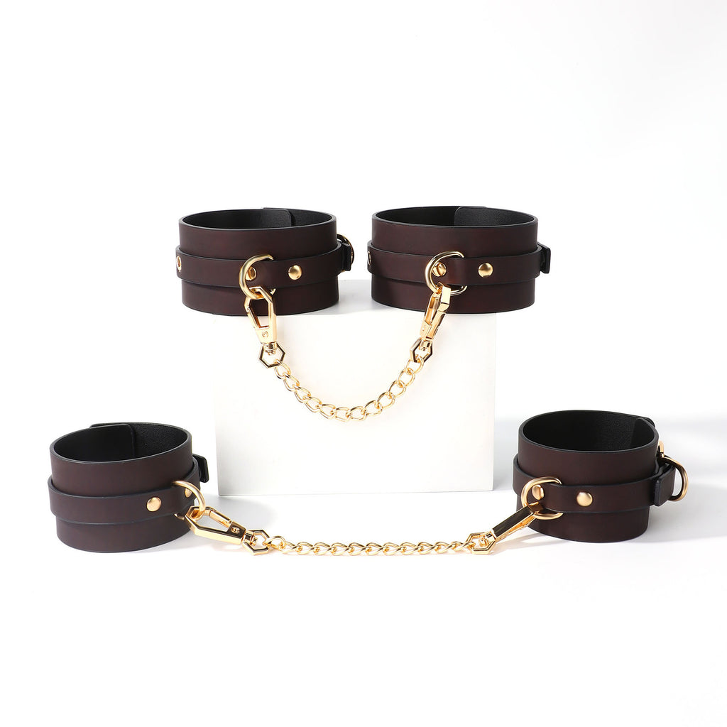 Thermochromic PU BDSM Wrist and Ankle Restraint Cuffs