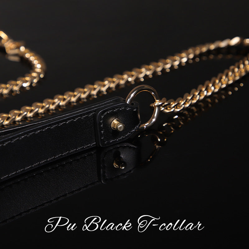 Black Slave Collar and Leash Set BM79