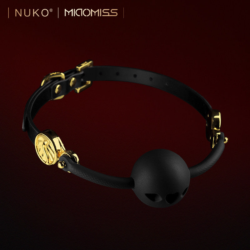 Luxury Black & Gold Ball Gag BM43