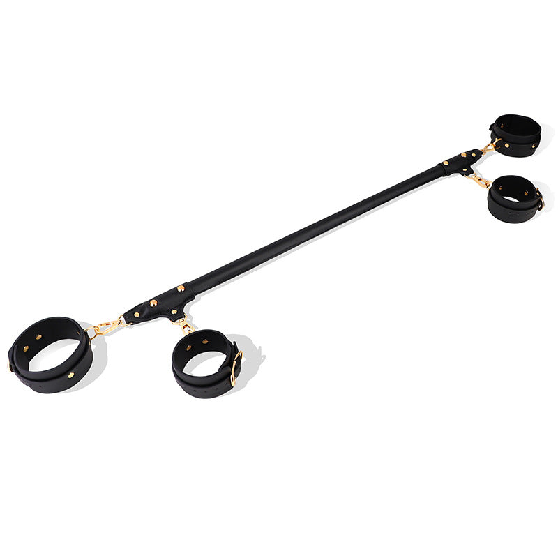 Black and Gold Multi-Configuration BDSM 5-piece Bondage Restraint Set BM130