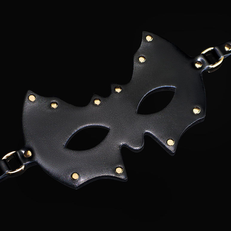 Bat-Style Leather Eye Mask BM69