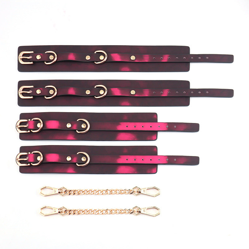 Thermochromic PU BDSM Wrist and Ankle Restraint Cuffs