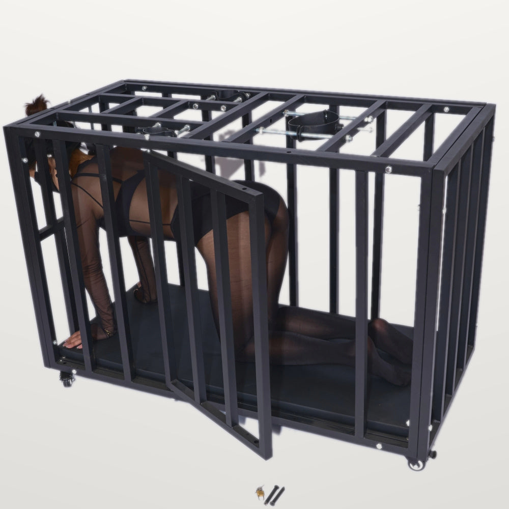 Heavy-Duty BDSM Confinement Cage