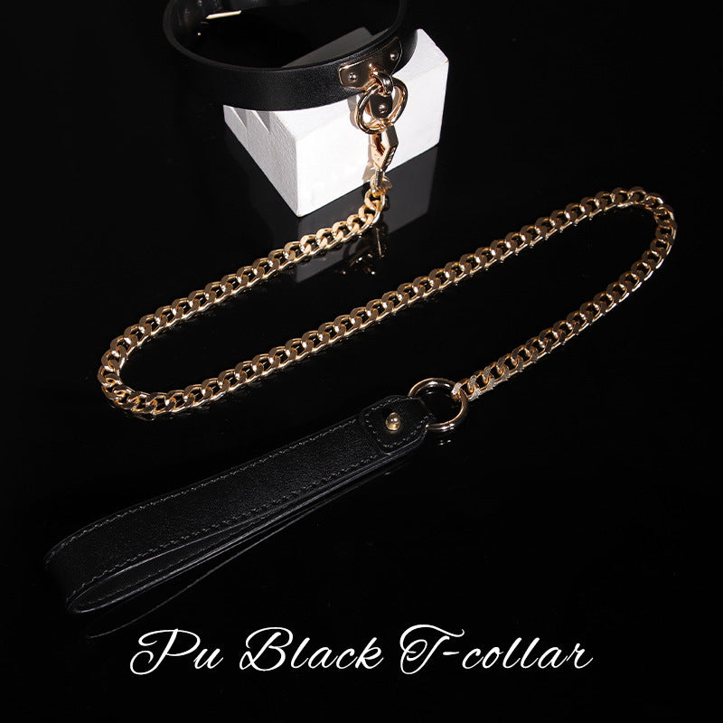 Black Slave Collar and Leash Set BM79
