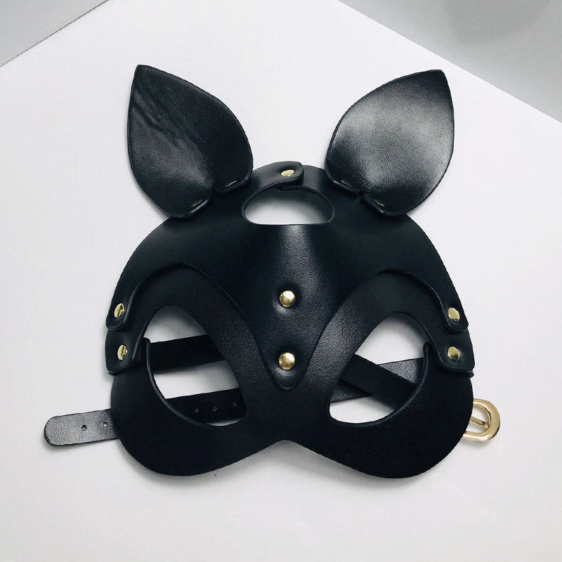 Bunny-Style Leather Mask BM70