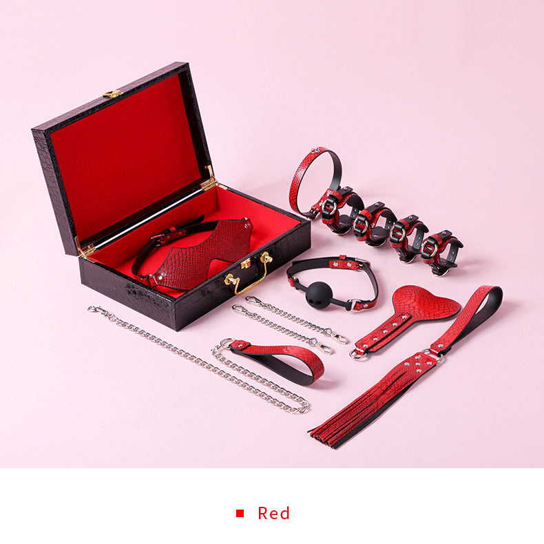 Deluxe Red BDSM Bondage Set with Storage Case BM120