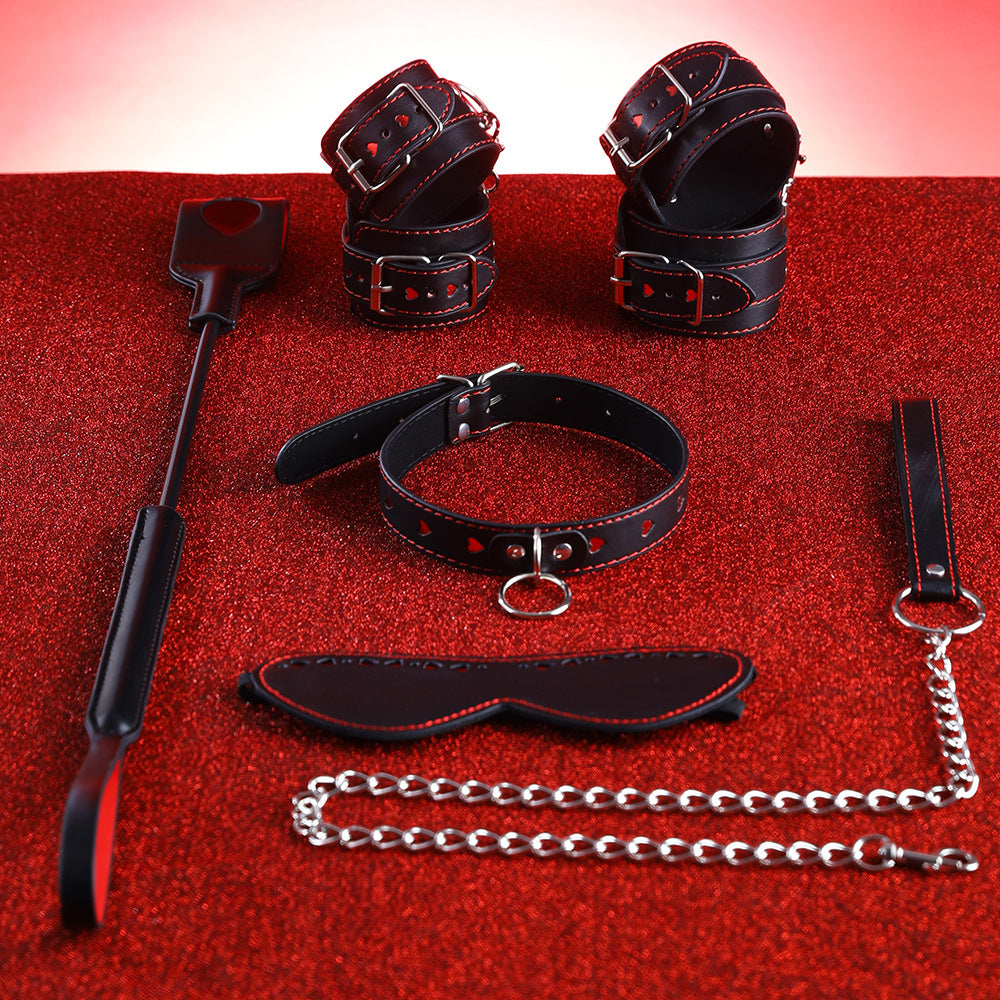 Heart-Cutout BDSM 4-Piece Bondage Kit