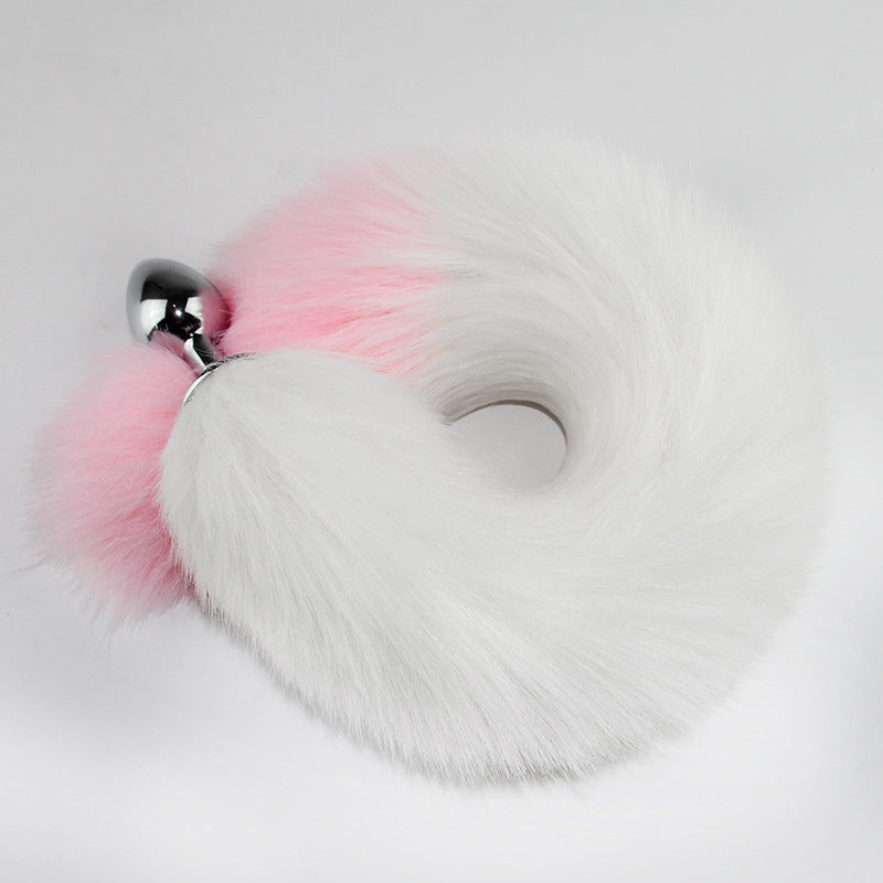 Long Faux-Fur Tail Metal Butt Plug BM73