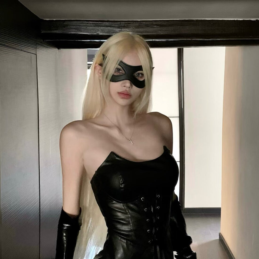 Cat-Style Leather Mask BM71