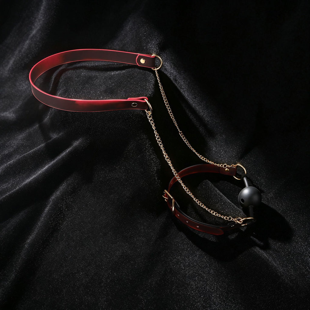 Thermochromic BDSM Ball Gag with Detachable Leash BM127