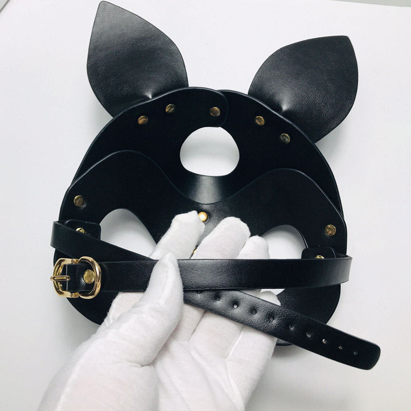 Bunny-Style Leather Mask BM70