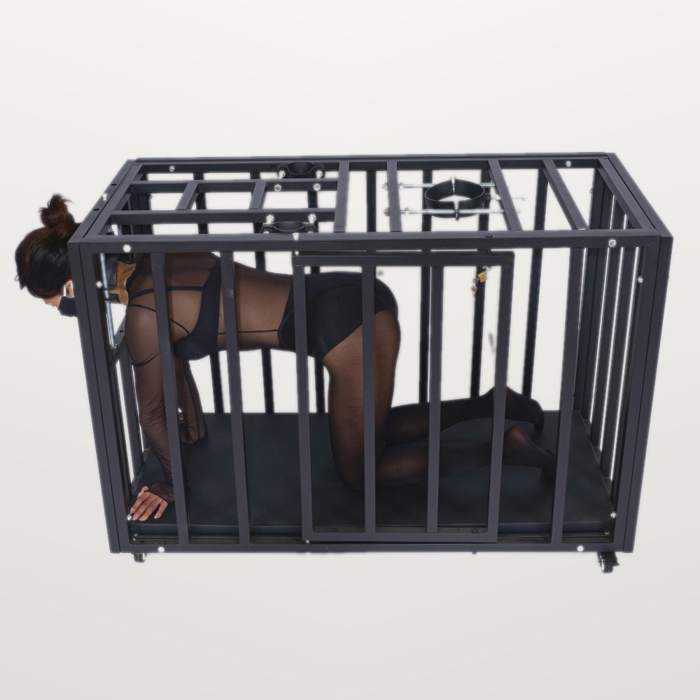 Heavy-Duty BDSM Confinement Cage