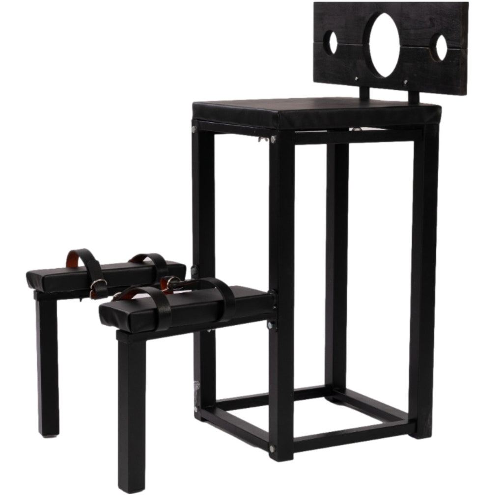 Bondage Chair with Neck & Wrist Stocks BF17
