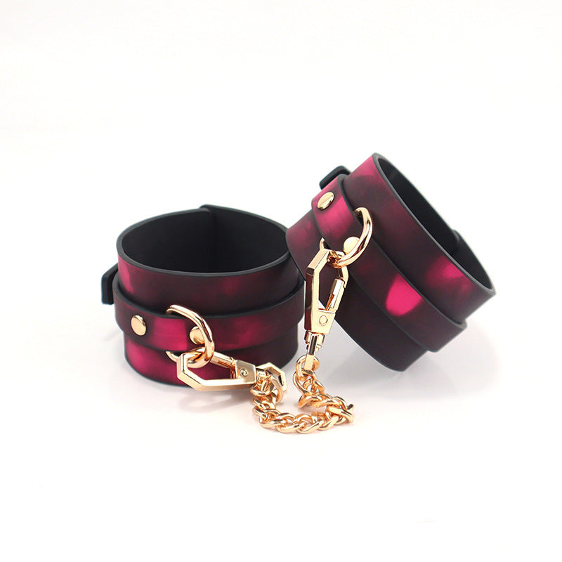 Thermochromic PU BDSM Wrist and Ankle Restraint Cuffs