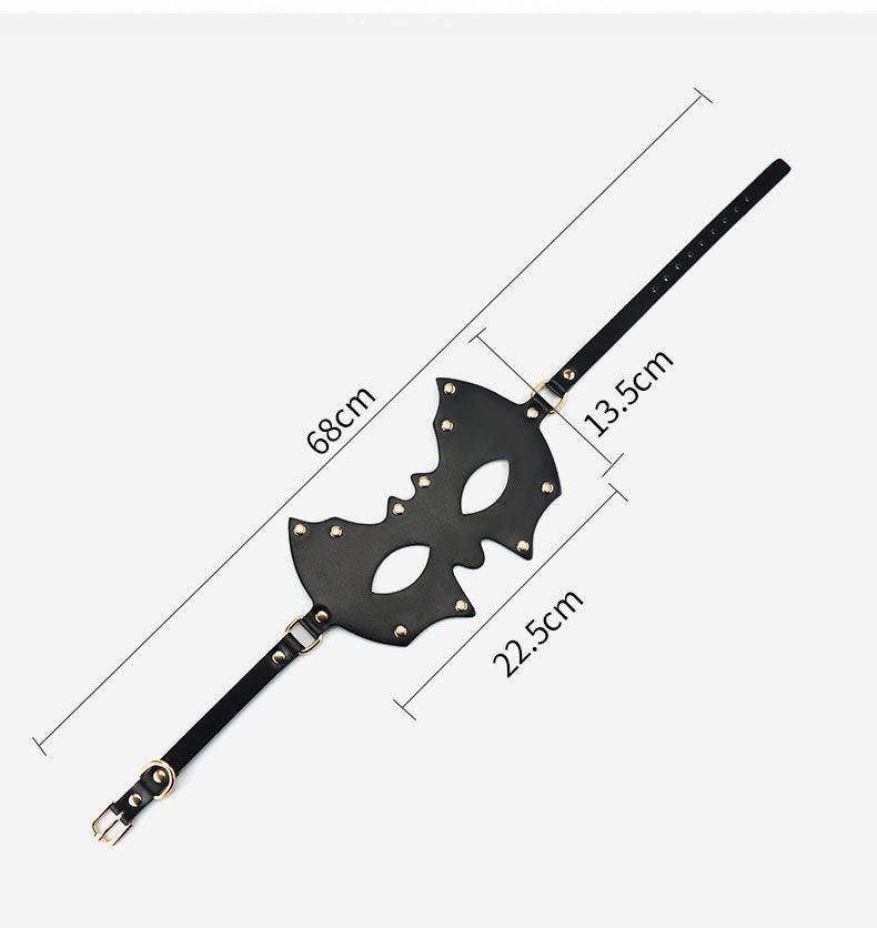 Bat-Style Leather Eye Mask BM69