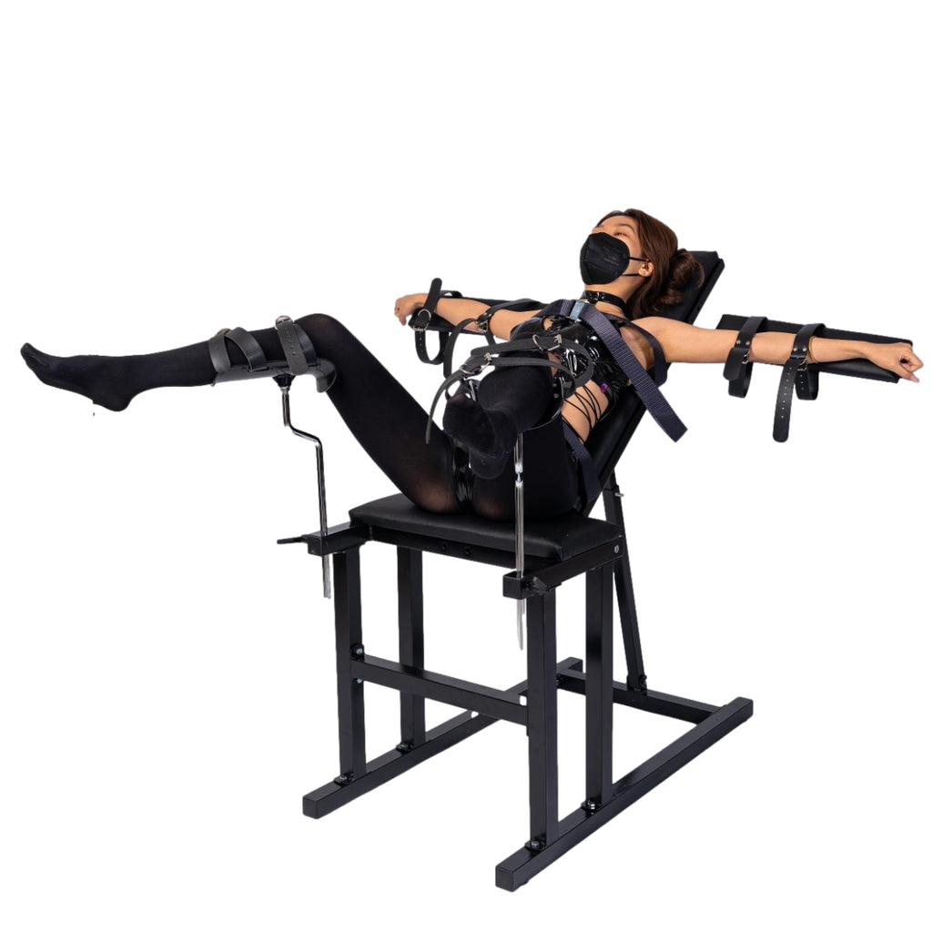 BDSM Positioning Chair with Adjustable Leg Supports