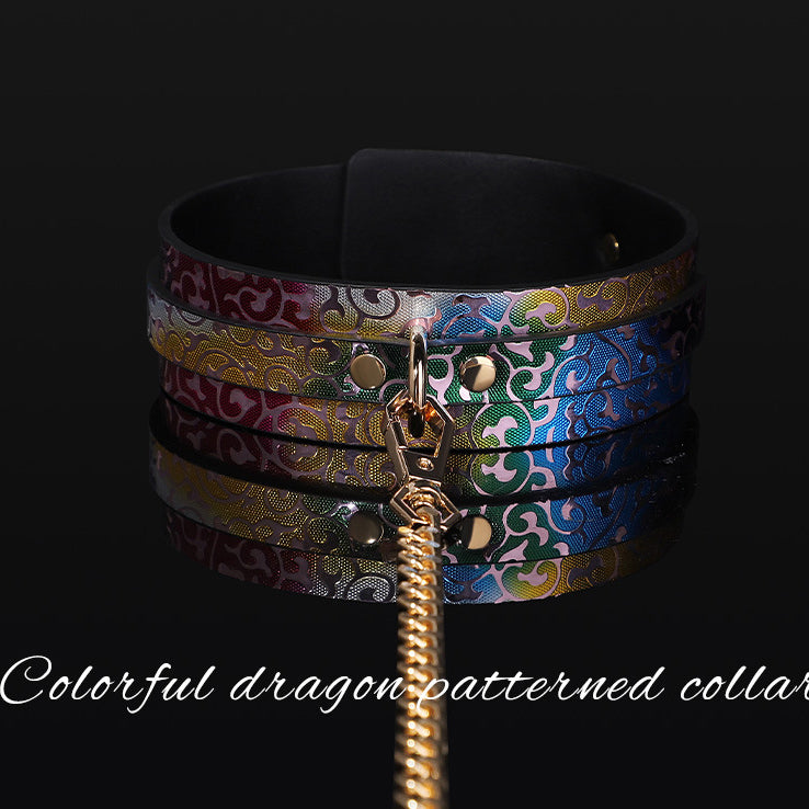 Iridescent Wide Day Collar and Leash Set BM105