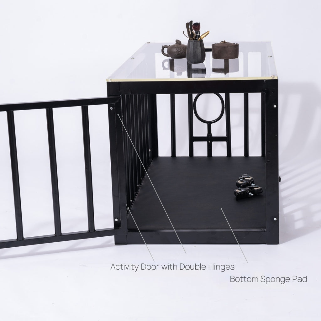 BDSM Cage Coffee Table with Clear Acrylic Top BF24