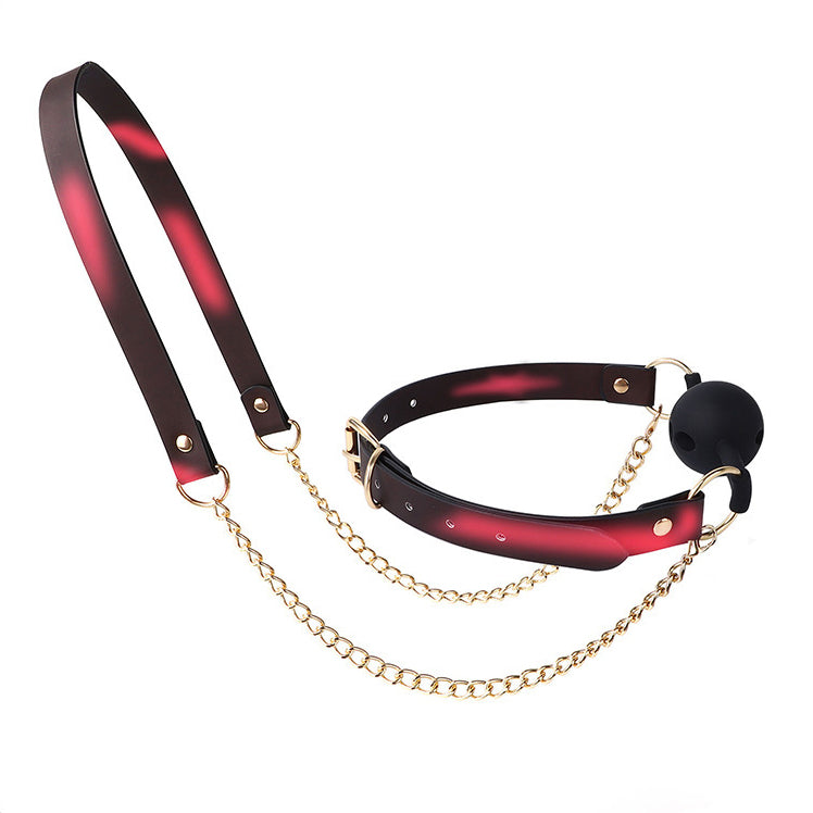 Thermochromic BDSM Ball Gag with Detachable Leash BM127