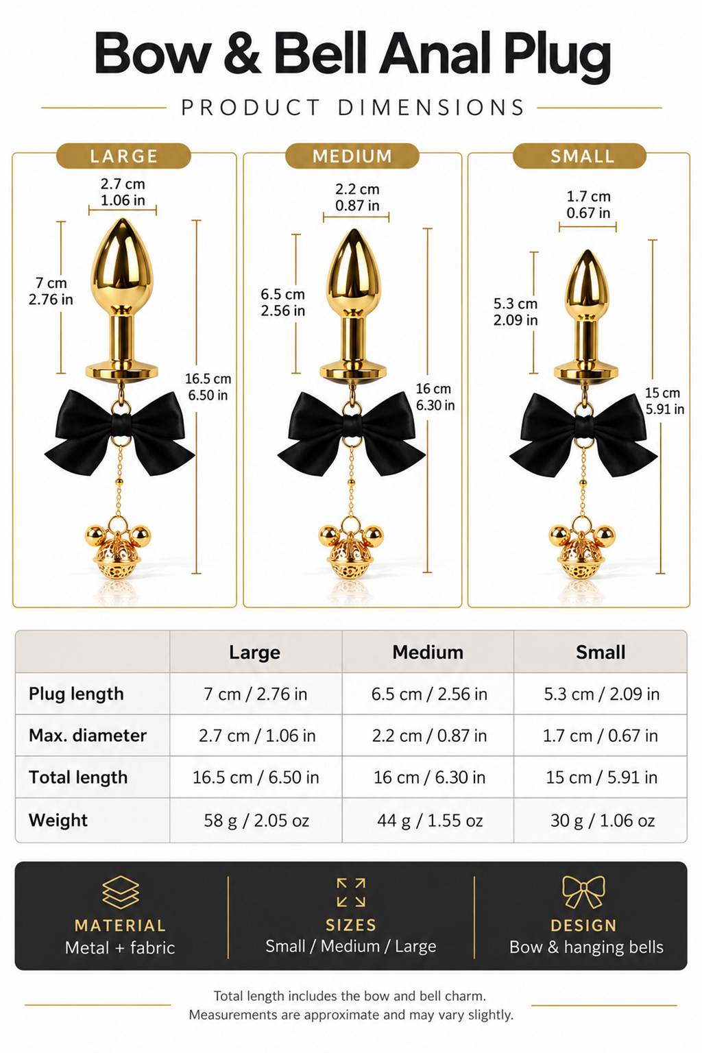 BDSM Bow & Bell Anal Plug