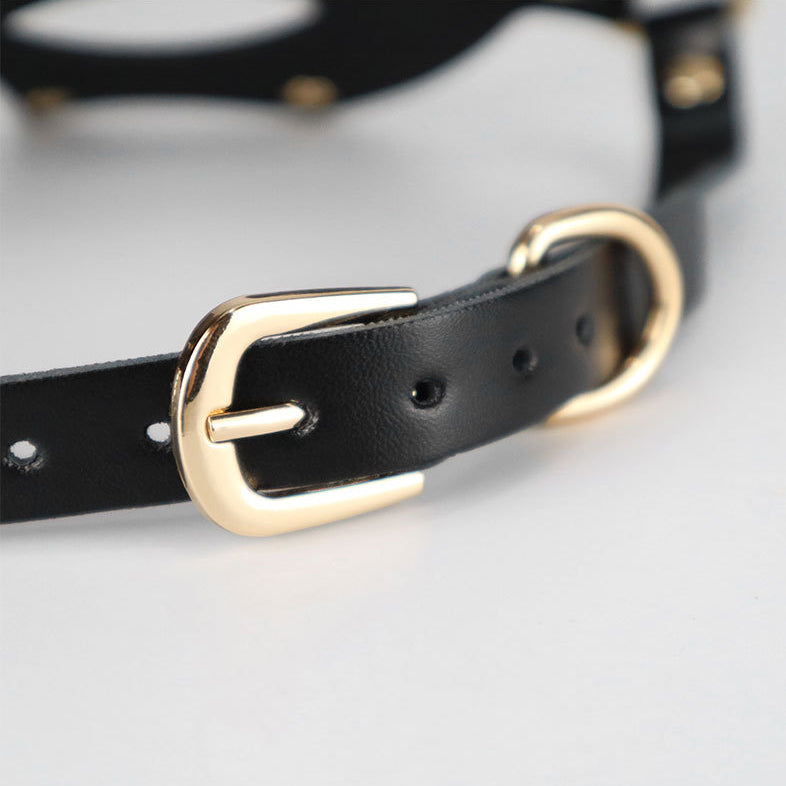 Bat-Style Leather Eye Mask BM69