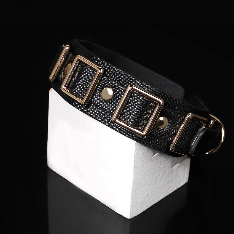Wide Multi-Buckle Daytime Collar and Leash Set BM102