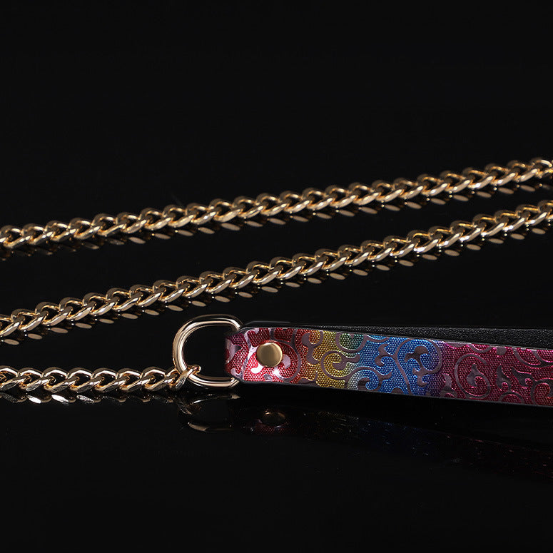 Iridescent Wide Day Collar and Leash Set BM105