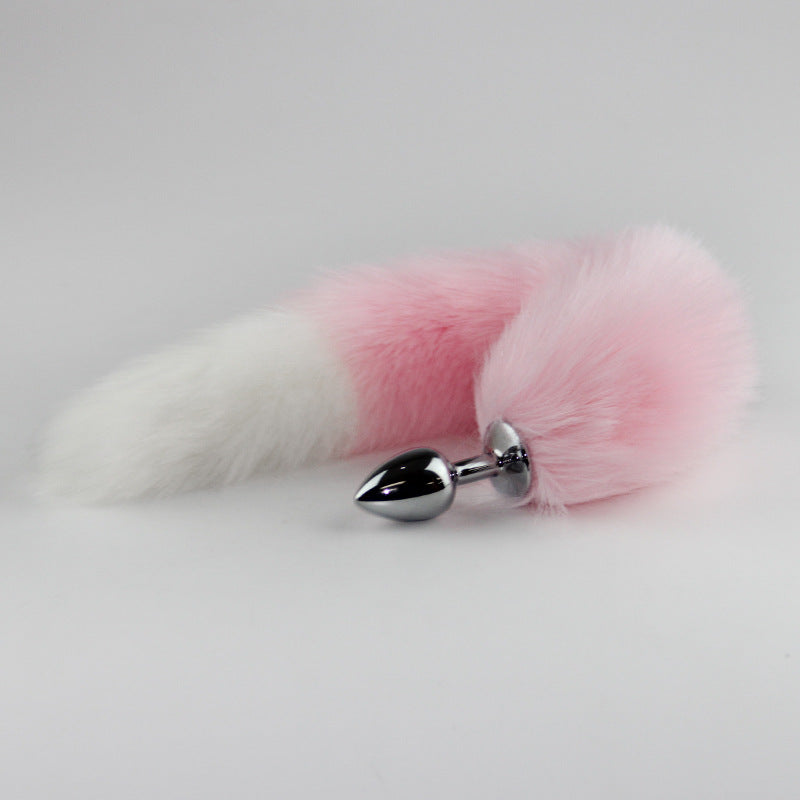Long Faux-Fur Tail Metal Butt Plug BM73