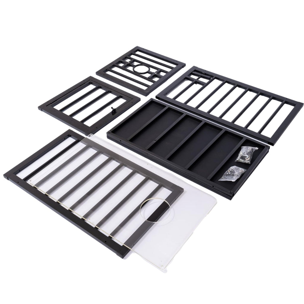 BDSM Cage Coffee Table with Clear Acrylic Top BF24