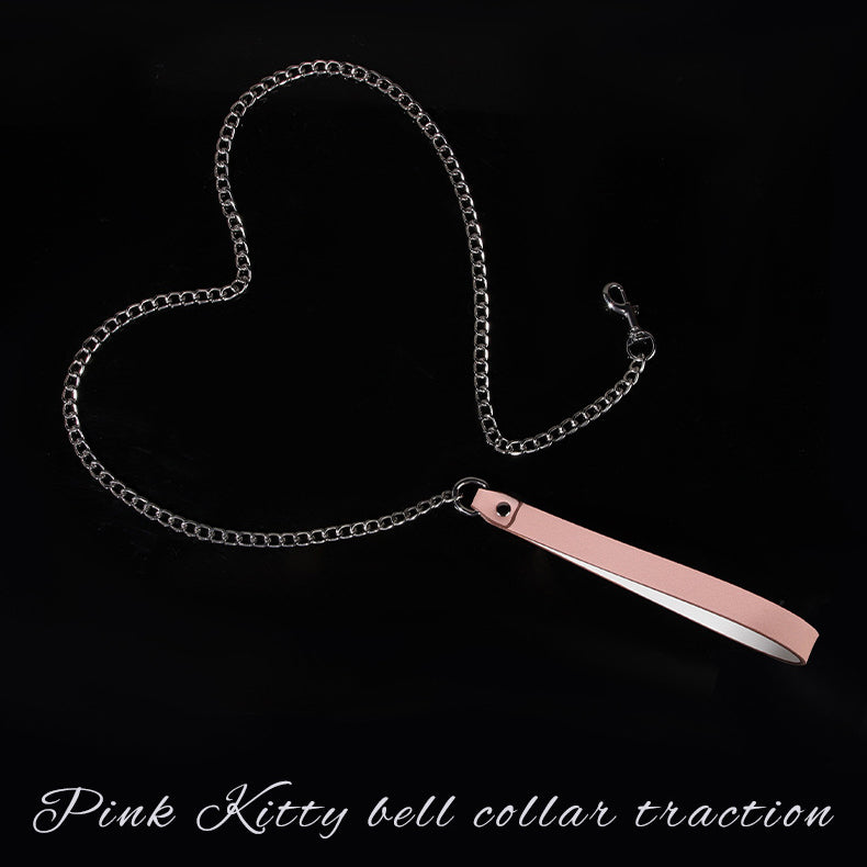 Pink Kitty Sub Collar and Leash Set BM78