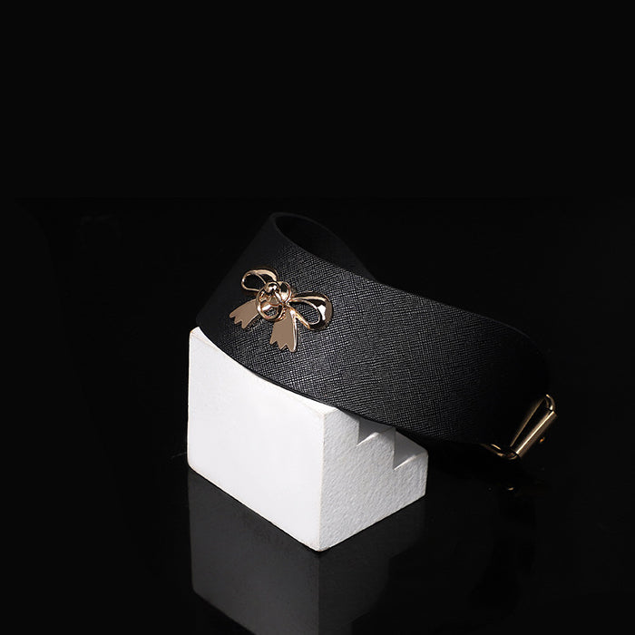 Gold PU Leather Posture Collar and Leash BM101