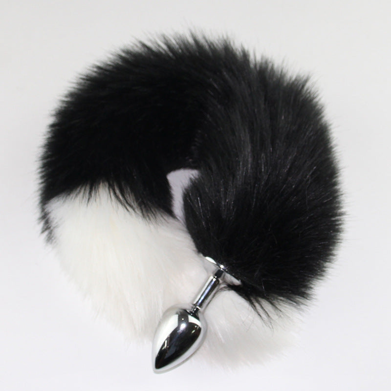 Long Faux-Fur Tail Metal Butt Plug BM73