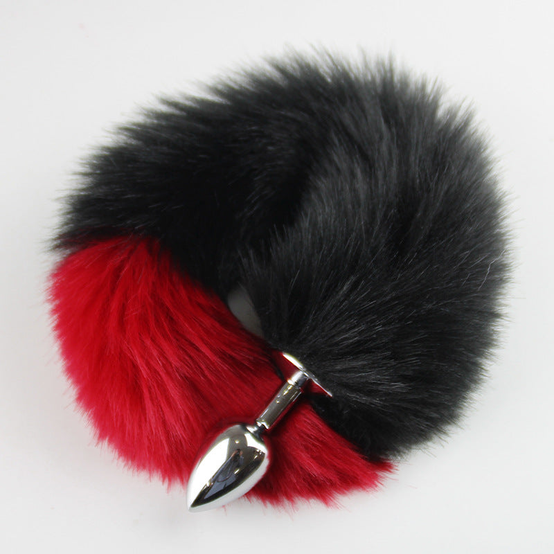Long Faux-Fur Tail Metal Butt Plug BM73