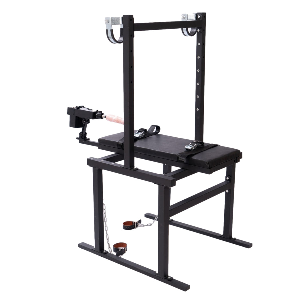 Mobile BDSM Restraint Bench with Overhead Gantry