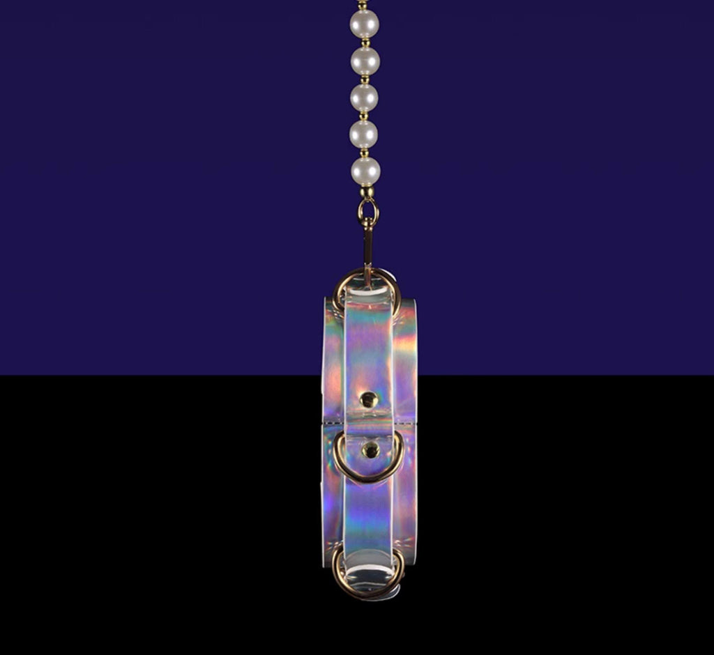 Rainbow Bondage Set with Handcuffs & Collar BM41