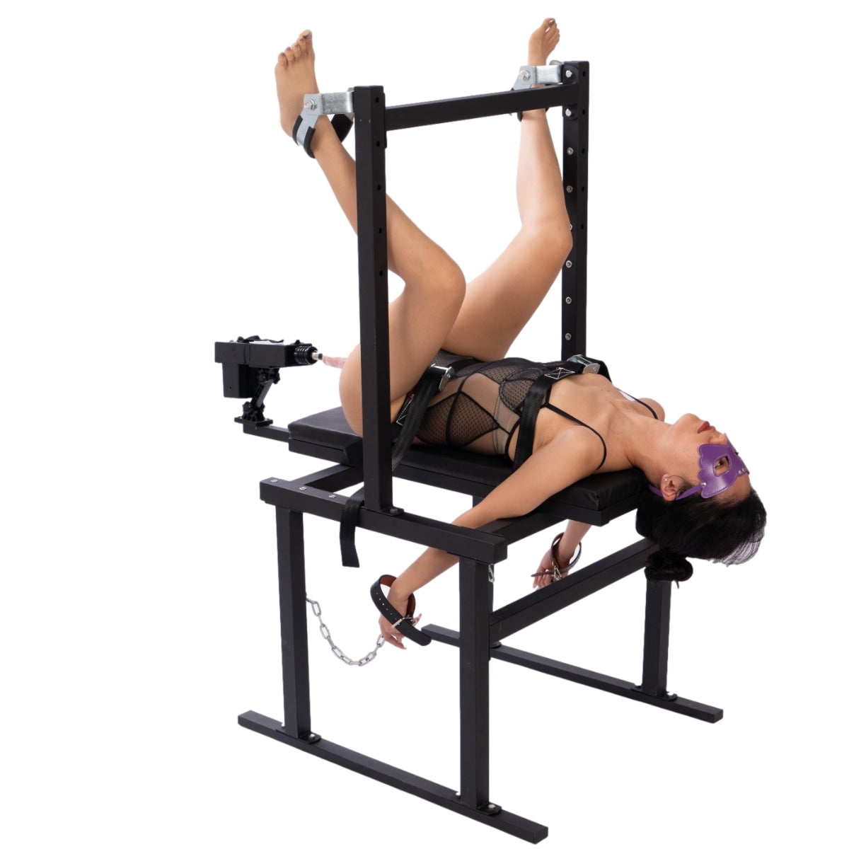 Mobile BDSM Restraint Bench with Overhead Gantry
